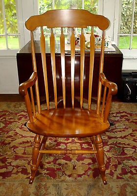 Nichols & Stone Co. Windsor Maple Rocking Chair Gardner Mass Rocker 