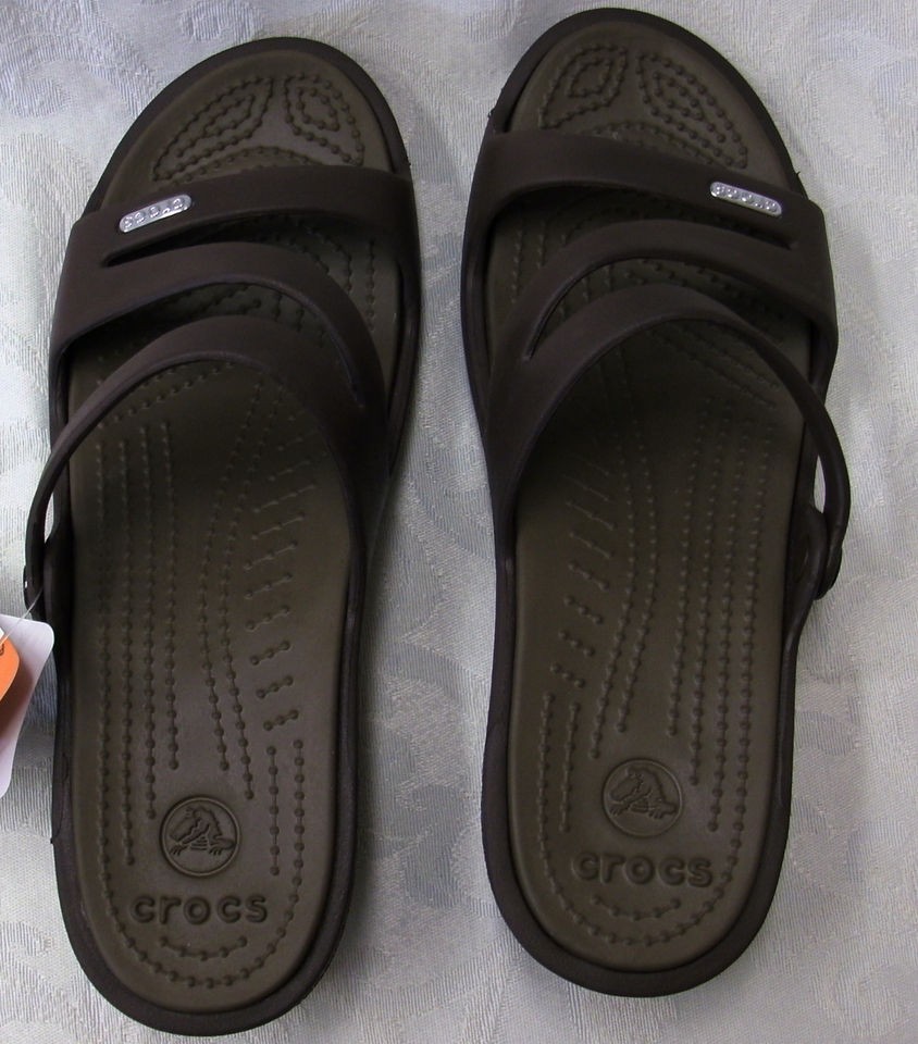 NEW CROCS WOMENS PATRICIA BROWN/WALNUT W8