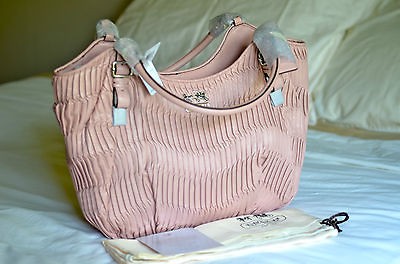 COACH NWT Madison Gathered Leather Abigail Shoulder Bag 18603 Tuberose 