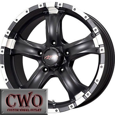 15 Black MB Chaos 5 Wheels Rims 5x114.3 5 Lug Jeep Wrangler Explorer 