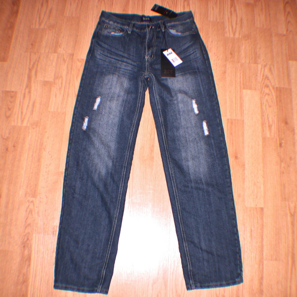 Boys Guys Size 20 W30X31L ROK Slim Straight Ripped Blue Jeans Pants 