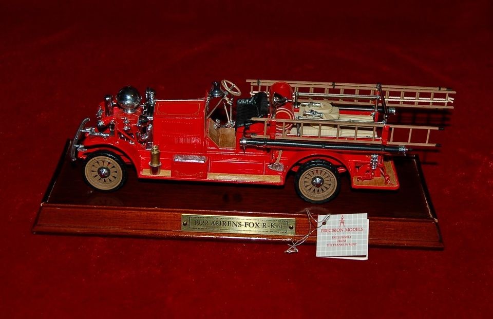 FRANKLIN MINT DIE CAST REPLICA 132 AHRENS FOX FIRE TRUCK 1922 