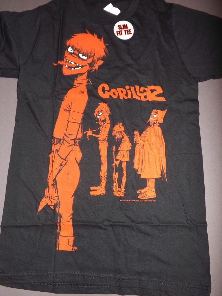 GORILLAZ Tongue T Shirt **NEW concert band tour music slim fit