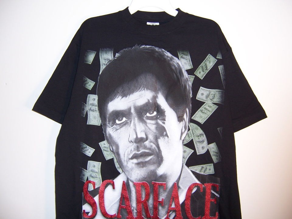 AL PACINO SCARFACE TONY MONTANA CASH HIP HOP T SHIRT NEW LOW PRICE 