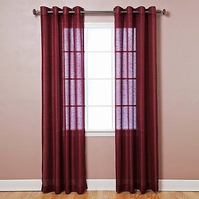 Grommet Panel Faux Silk Window Curtain drape  60x84