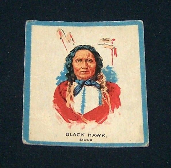 1933 Canadian Chewing Gum INDIANS Card No.24 BLACK HAWK *Scarce* 