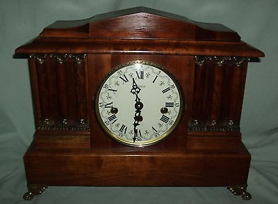 EMPEROR CHIMING MANTEL CLOCK WESTMINSTER CHIME & BEAUTIFUL WOOD 