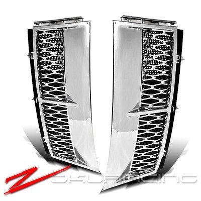 03 10 RANGE ROVER CHROME MESH SIDE FENDER GRILLE VENT COVER (Fits 