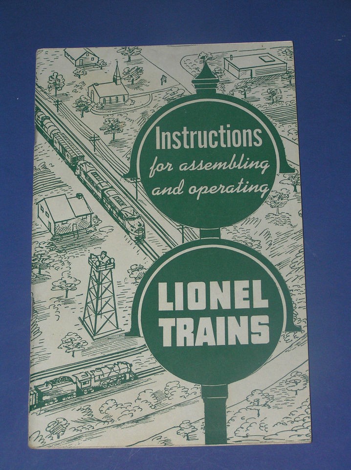 1951 LIONEL TRAINS SET INSTRUCTION MANUAL
