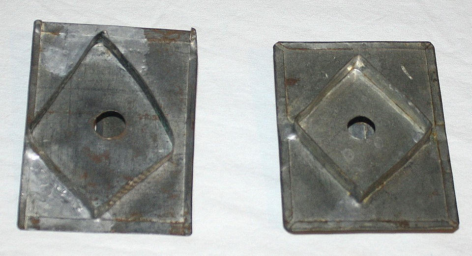   Vintage Handmade Soldered Metal Diamond Shape Cookie Biscuit Cutters