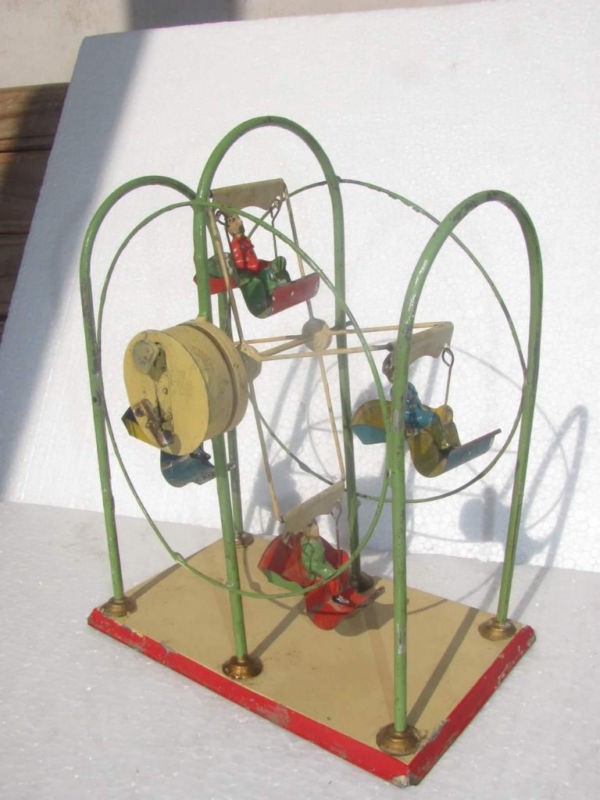 Early Windup Handpainted Gunthermann Ferris Wheel Toy