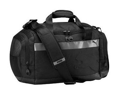 Puma Black Blueprint Gym School Travel Vacation Duffel Duffle Bag Sm 