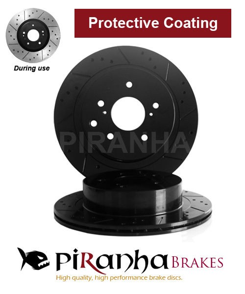 BMW Z3 2.2i 10/00 04/03 Front Brake Discs Piranha Black Dimpled 