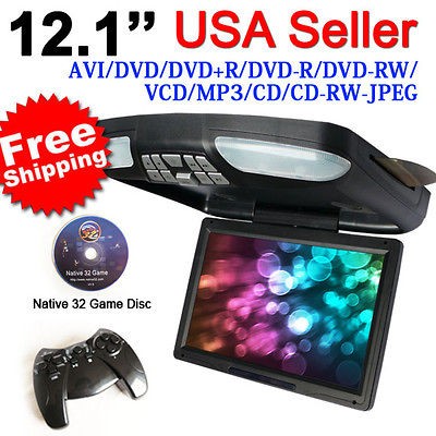 SALE  Car 12.1Digital Screen Roof Flip Down DVD Player Game 