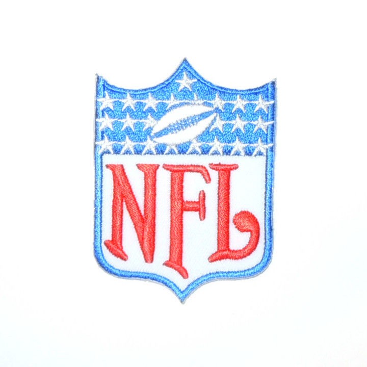 NFL Shield 2 X 3 EMBROIDERED IRON ON PATCH Logo Crest Red White 