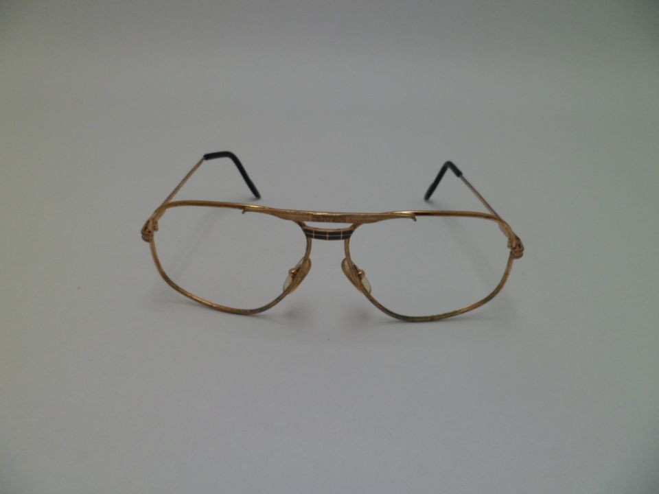 Gold Toned Ferrari Frames Logo On Front & Sides No Lenses Rubber On 