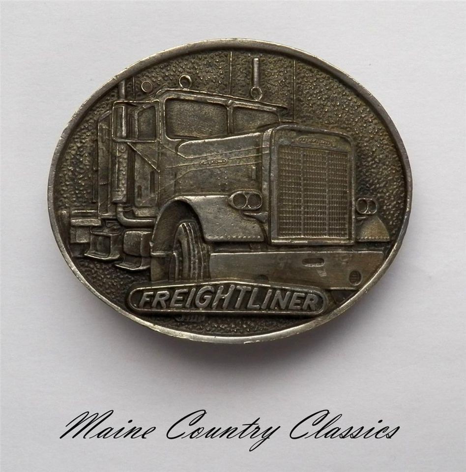 Vintage 1978 TONKIN FREIGHTLINER TRUCKERS BELT BUCKLE Big Rig Semi 