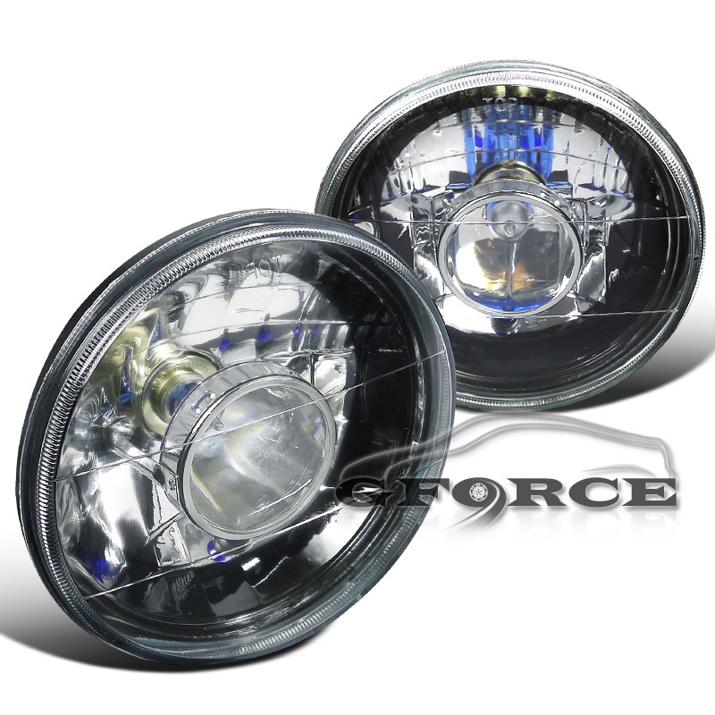 MAZDA 90 97 MIATA 7 BLACK PROJECTOR HEADLIGHTS CLEAR