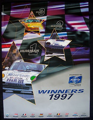 PORSCHE 993 911 CARRERA SUPERCUP VICTORY SHOWROOM POSTER 1997