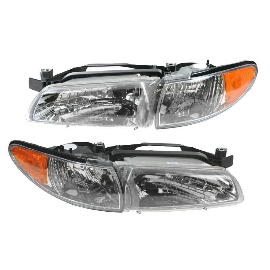 NEW 97 03 Pontiac Grand Prix Headlights Headlamps Head Lights Lamps 