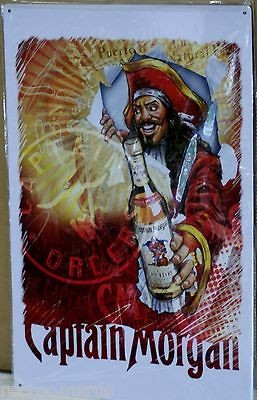 CAPTAIN MORGAN RUM THE CAPTAIN,S ORDER METAL SIGN