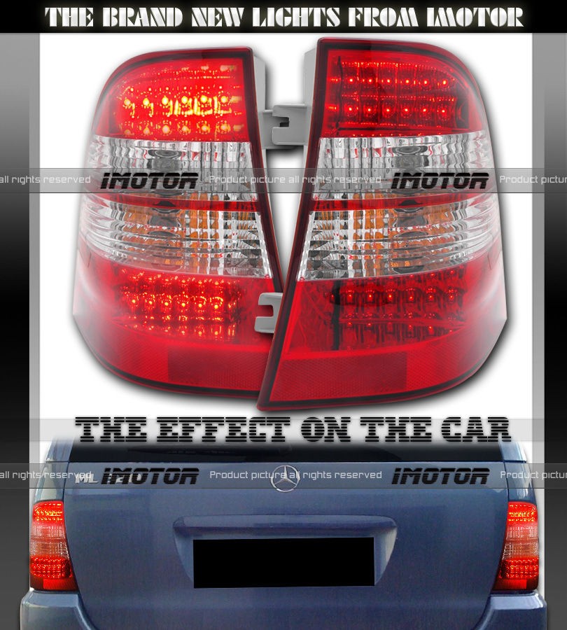 98 05 Mercedes Benz W163 ML 320/350/430/500/ML55 AMG LED Tail Lights 