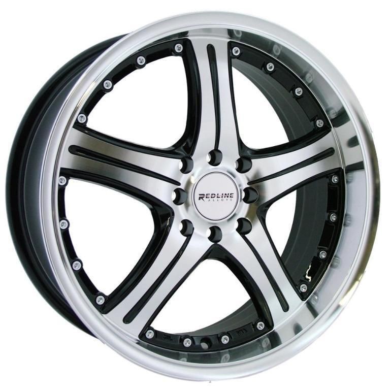 REDLINE 110 18X7.5 WHEELS 5X100/114.3 ET40 RIMS GLOSS BLACK