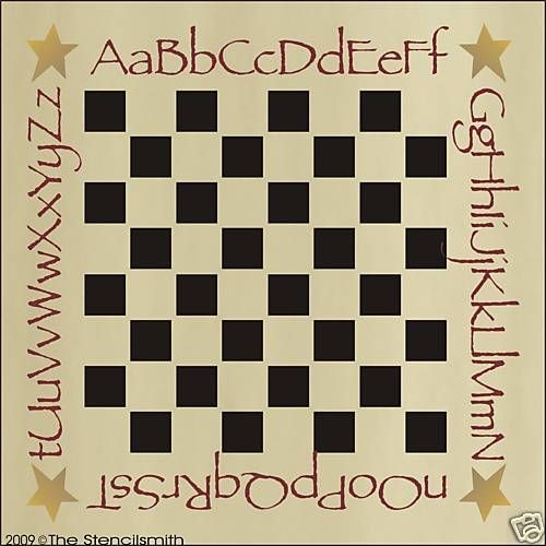 UPPER   #252 STENCIL alphabets custom primitive letters