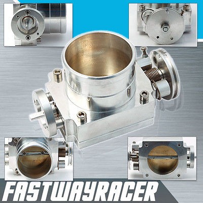 Universal Upgrade Aluminum Silver 80MM Throttle Body Intake Manifold 