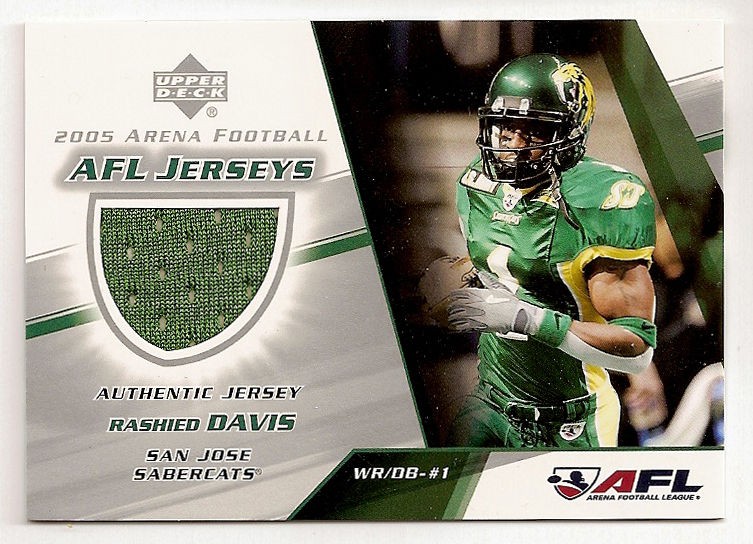 05 AFL Jersey San Jose Sabercats RASHIED DAVIS San Jose State 