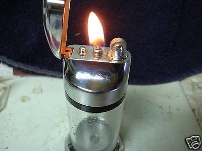 RARE VINTAGE RITEPOINT VU TABLE LIGHTER MADE IN U.S.A NEW FLINT 