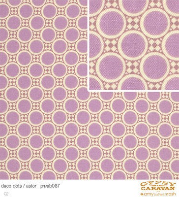 FQ Amy Butler Gypsy Caravan Rosa Deco Dots Astor Lilac Fat Quarter 