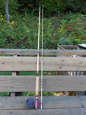 VINTAGE H I GLASS FLY ROD AND H I VERNLEY TROUT FLY REEL.