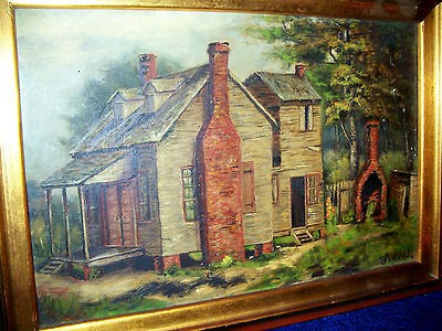 EARLY AMERICANA HISTORIC NORFOLK ,VA. PAINTING DATED 1715 ORIG. ART 