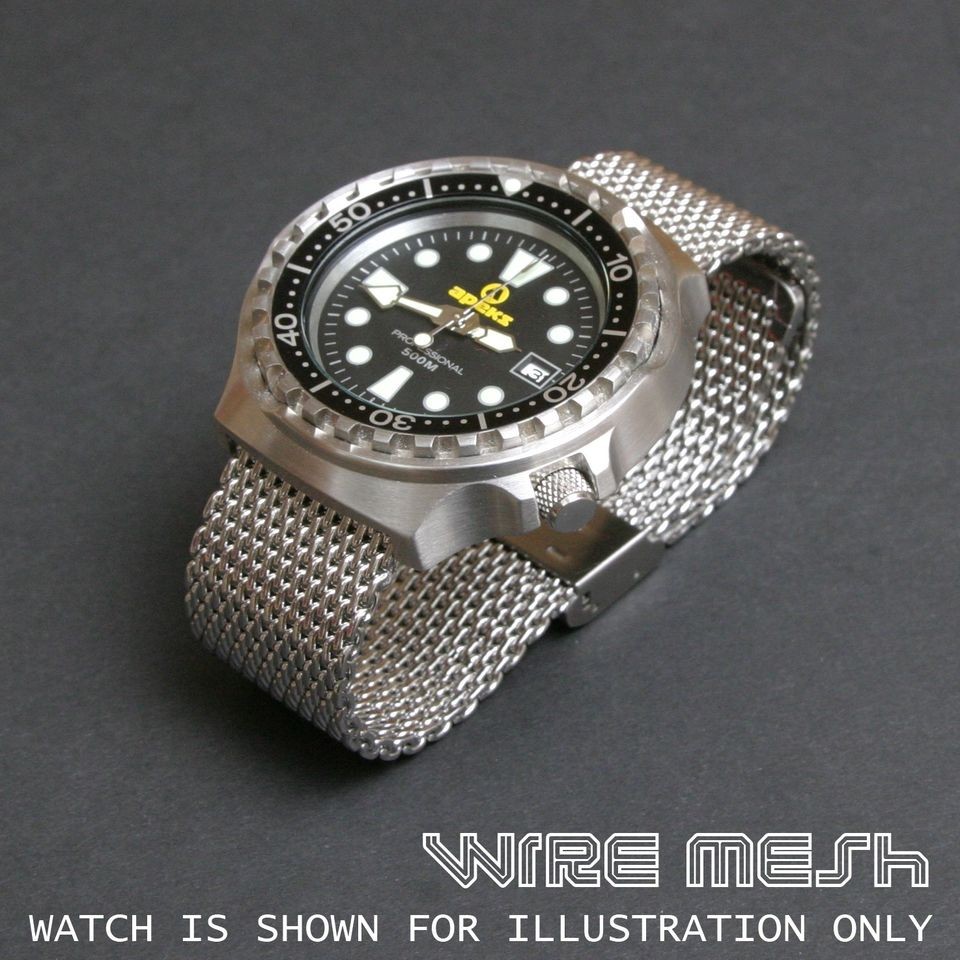 stainless watch band mesh in Wristwatch Bands