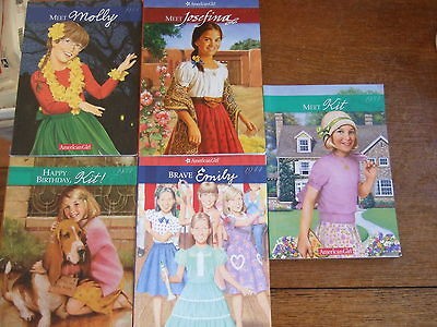 American Girl Book Lot Josefina Molly Kit Emily Meet Brave softcover 