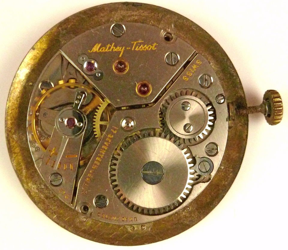 MATHEY TISSOT PESEUX 180 Mechanical  Running Movement   Sold 4 Parts 