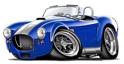 AC Cobra Kit Car Muscle Car Cartoon Tshirt FREE