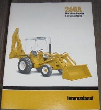 International IH 260A Backhoe Loader Specifications Sales Showroom 