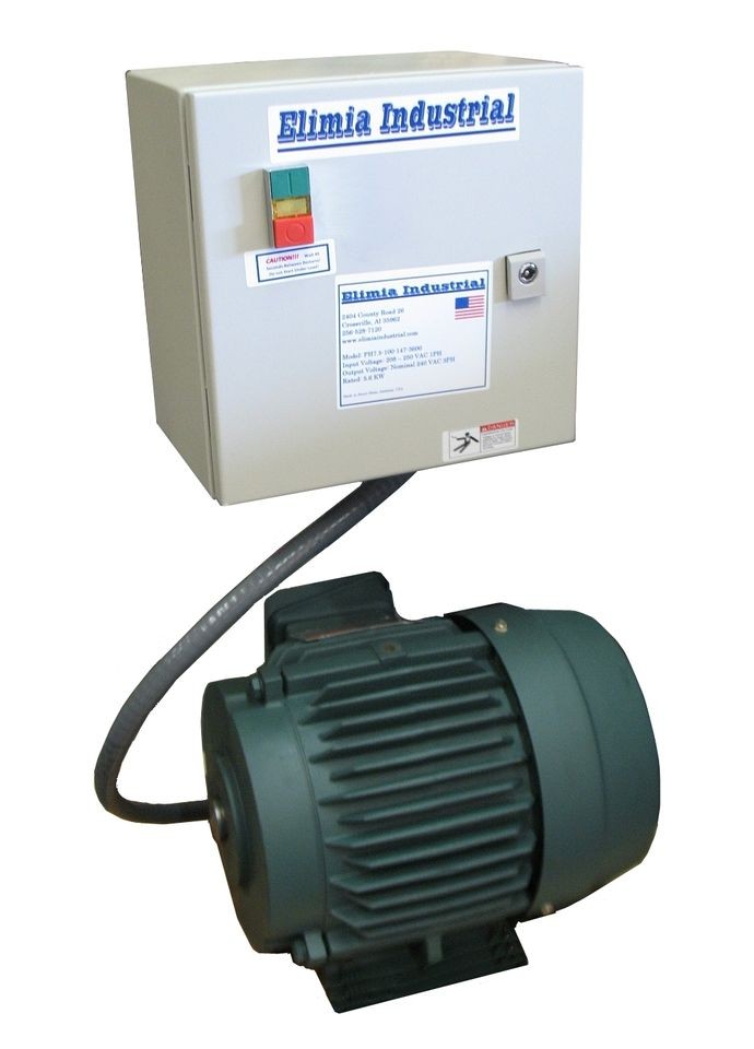 Elimia Rotary Phase Converter 7.5HP 5.5KW 7.5 HP 3600