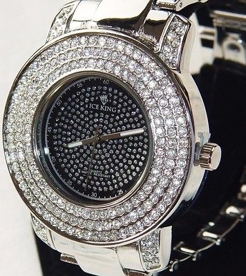   OUT DIAMONDS PLATINUM RANDY JACKSON TECHNO BLAK ICE KING HIP HOP WATCH