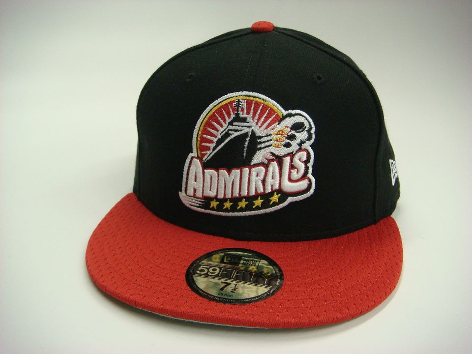 Admirals American Hockey League Black Red White Mesh Custom New Era 