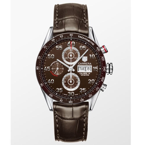 Tag Heuer Mens Auto Carrera Chrono Brown Day/Date CV2A12.FC6236 