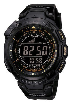 New CASIO PROTREK PATHFINDER SOLAR TRIPLE SENSOR 330f WR COMPASS 