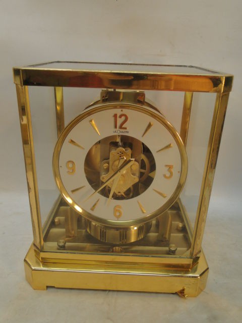 VINTAGE JAEGER LECOULTRE LE COULTRE ATMOS MANTEL CLOCK 1960s PERPETUAL 