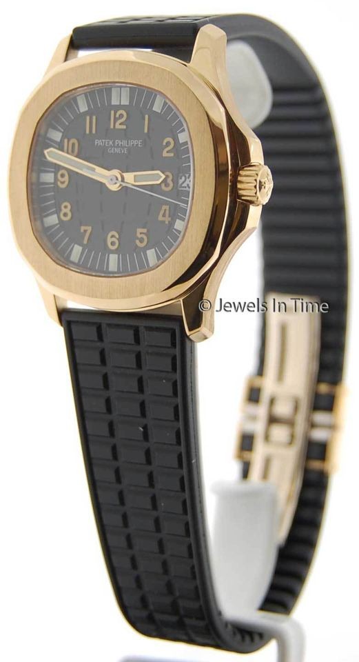 Patek Philippe Mid Size Aquanaut 5066J 18k Yellow Gold & Rubber Box 