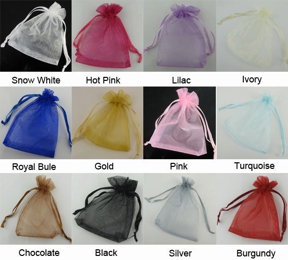 Luxury Organza Wedding Favour Gift Bags Jewellery Packing Pouchs Any 