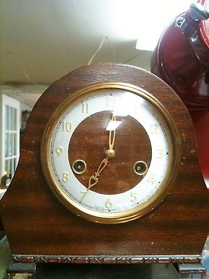 VINTAGE SMITHS & ENFIELD MANTEL WOOD CLOCK