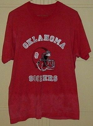 Vintage 1989 OKLAHOMA SOONERS FOOTBALL PRINT T SHIRT M