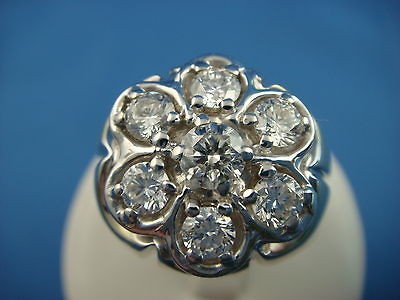   CARAT MENS DIAMOND CLASSIC CLUSTER RING LARGE SIZE SOLID GOLD